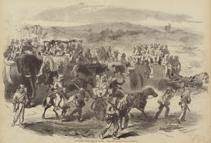 Refuerzos avanzando hacia el campamento antes de Delhi de George Francklin Atkinson